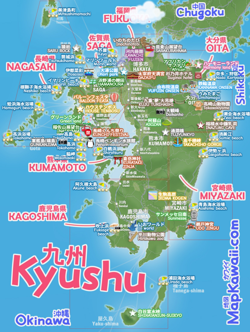 鹿児島のわかりやすい観光地図を作成しました